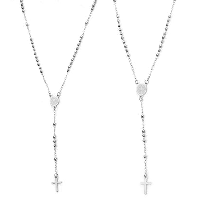 Stainless Steel Rosary Necklace