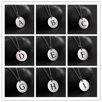 Elegant Gold Letter Pendant Necklace