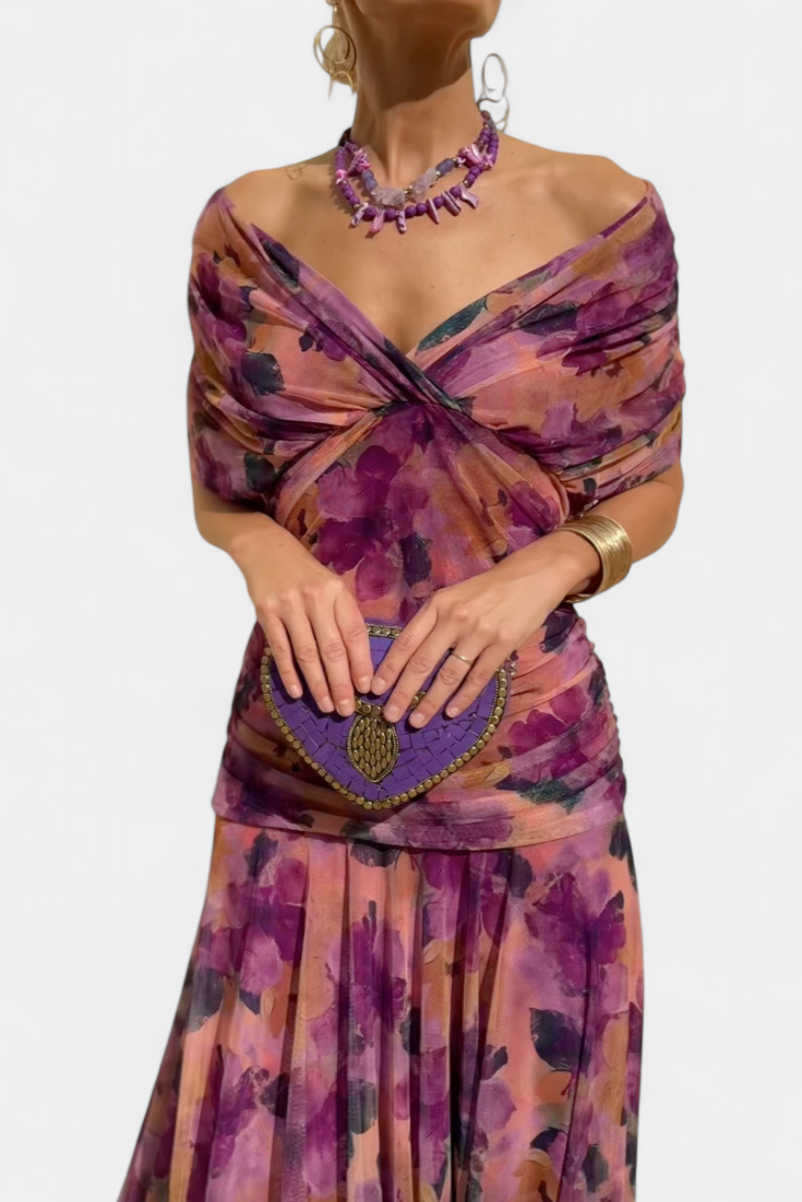 Floral V-Neck Maxi Dress