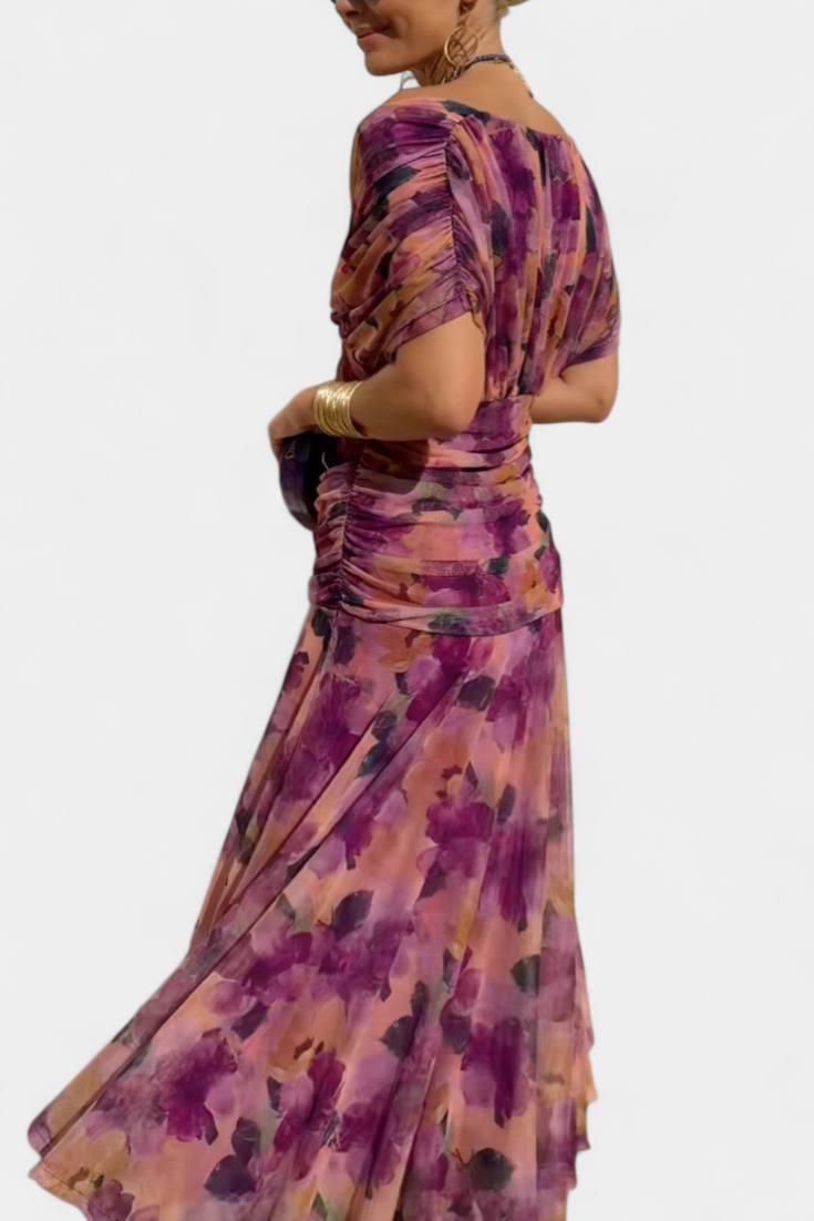 Floral V-Neck Maxi Dress