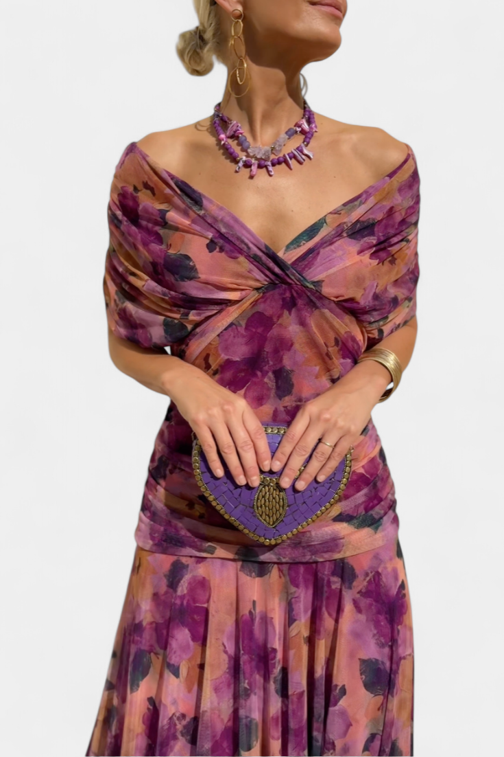 Floral V-Neck Maxi Dress