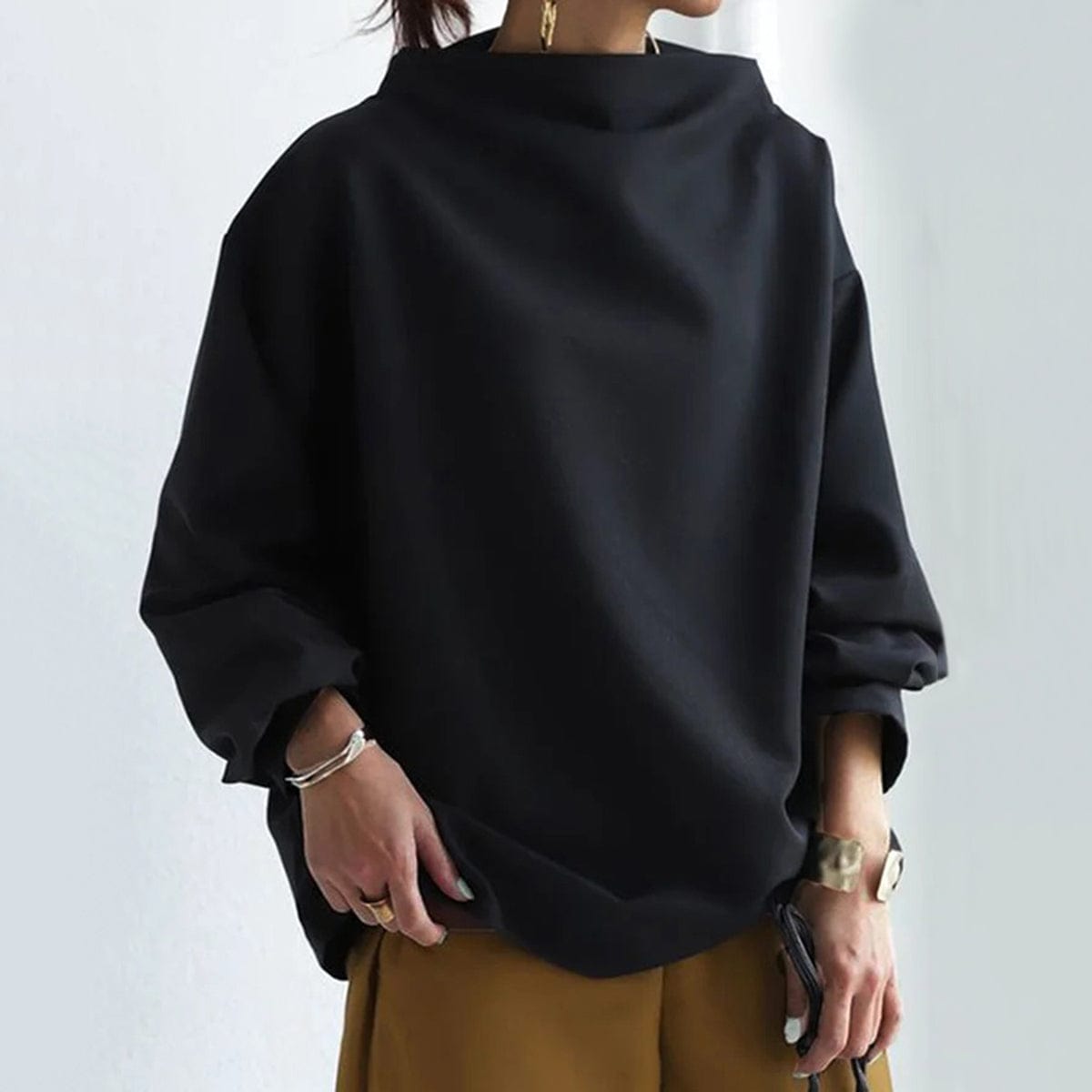Margot – High-Neck Soft Knit Top