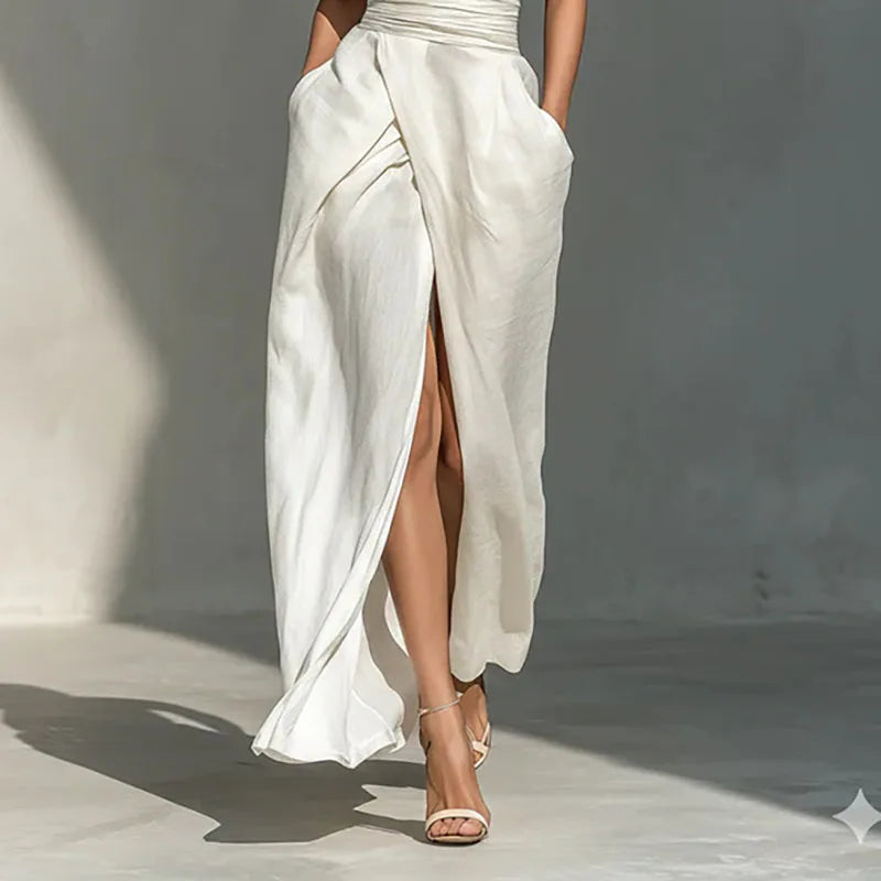 Halter Slit Maxi Dress