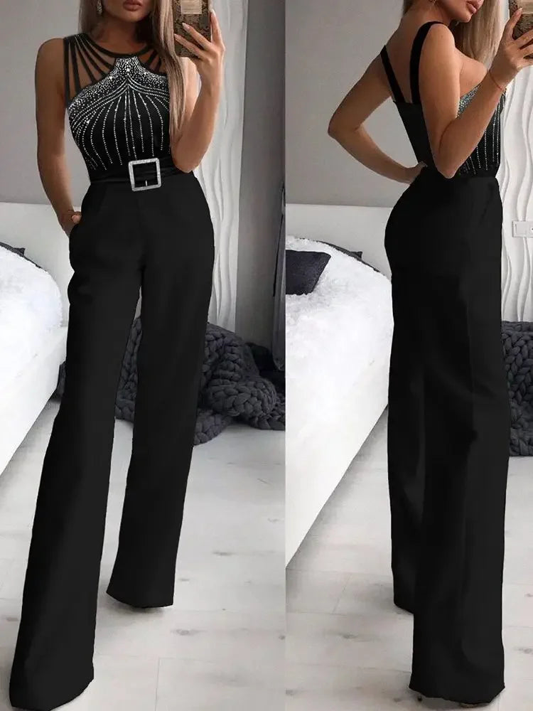 Adelheid™ | Glittering Jumpsuit with Wide Legs
