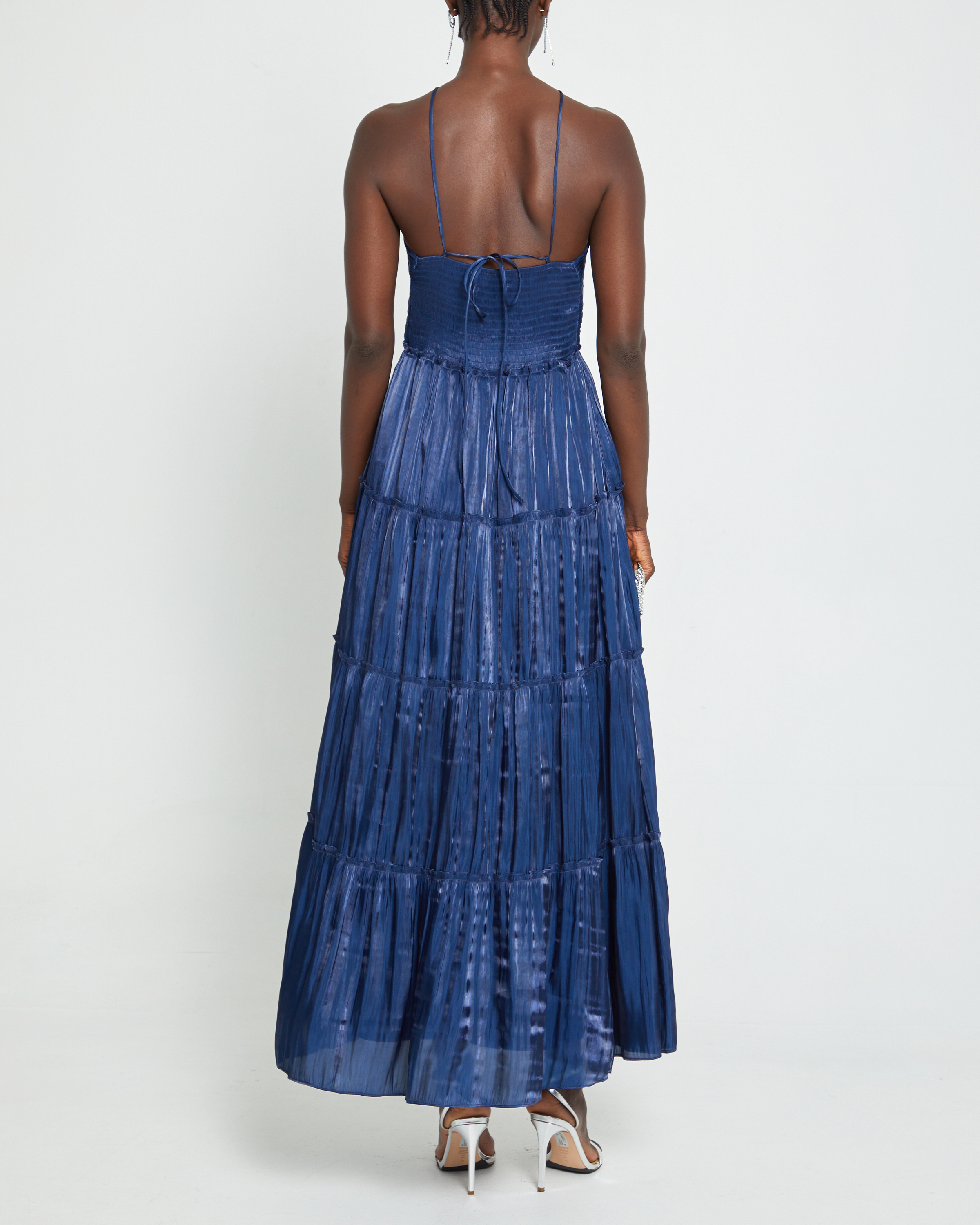 Sheen Tiered Midi Dress
