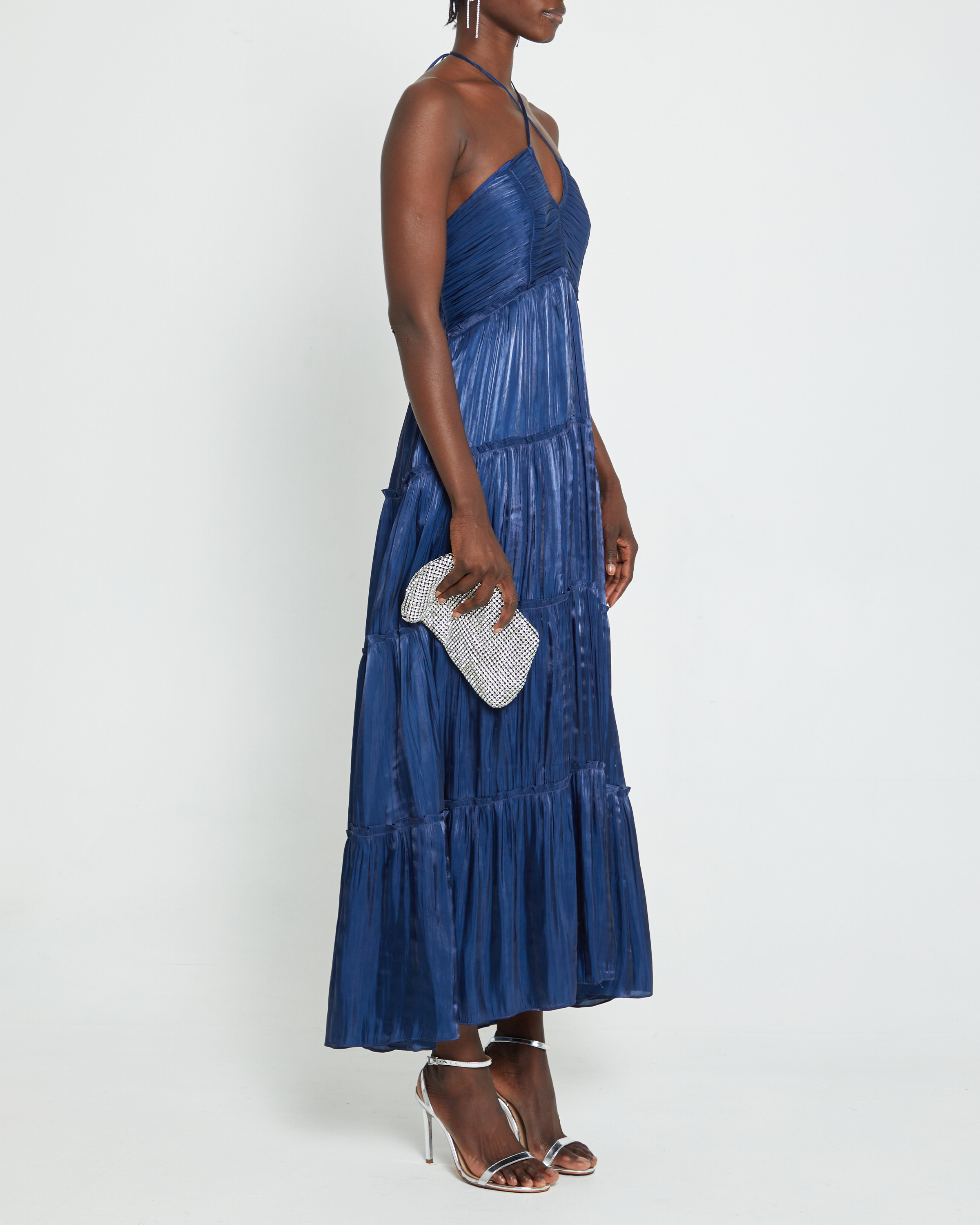 Sheen Tiered Midi Dress