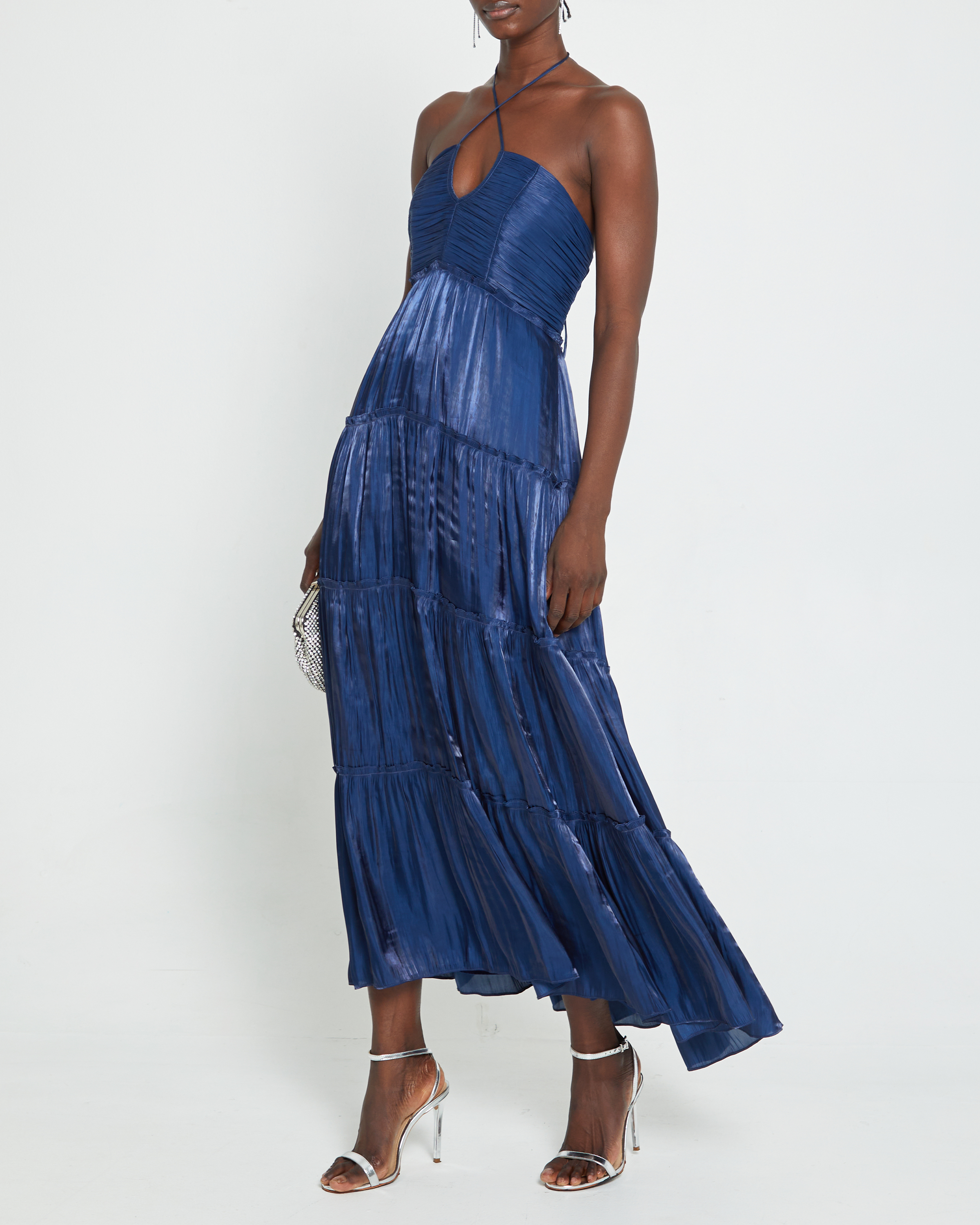 Sheen Tiered Midi Dress