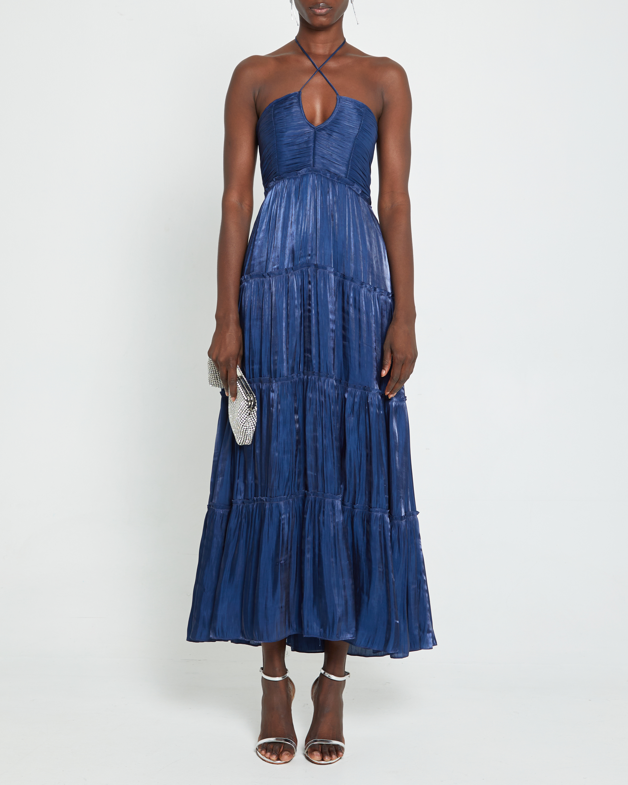 Sheen Tiered Midi Dress