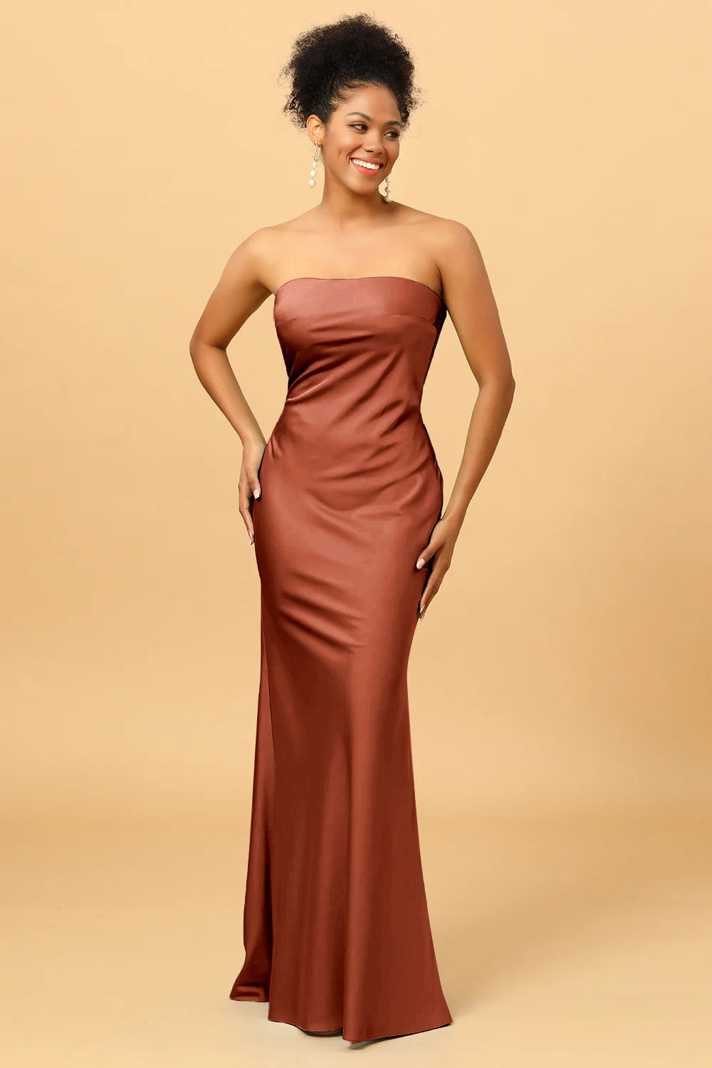 Satin Mermaid Bridesmaid Dress