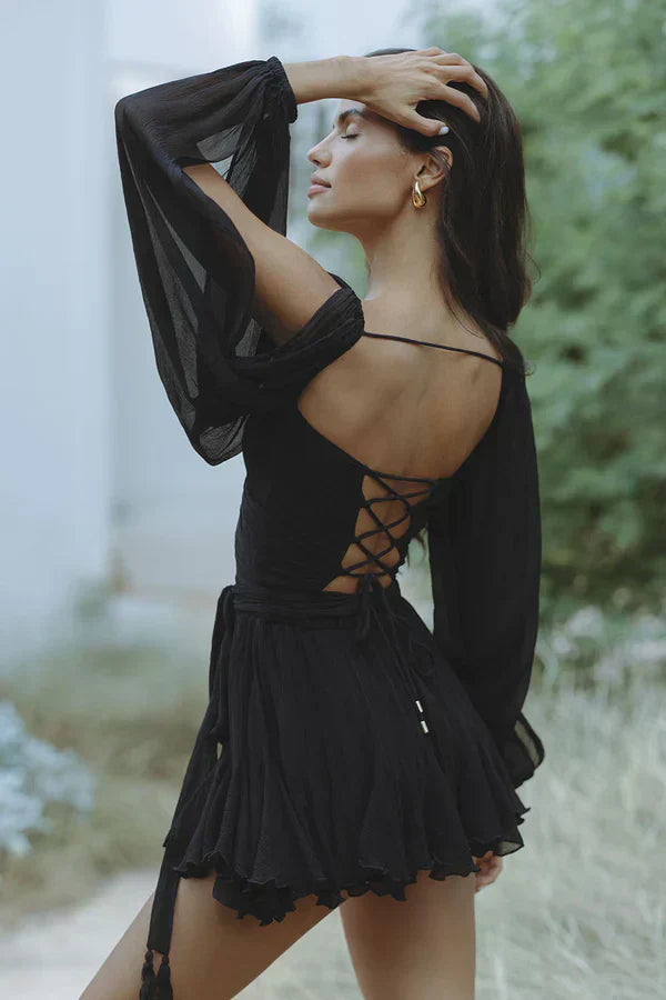Layla | Playful Mini Dress with Balloon Sleeves