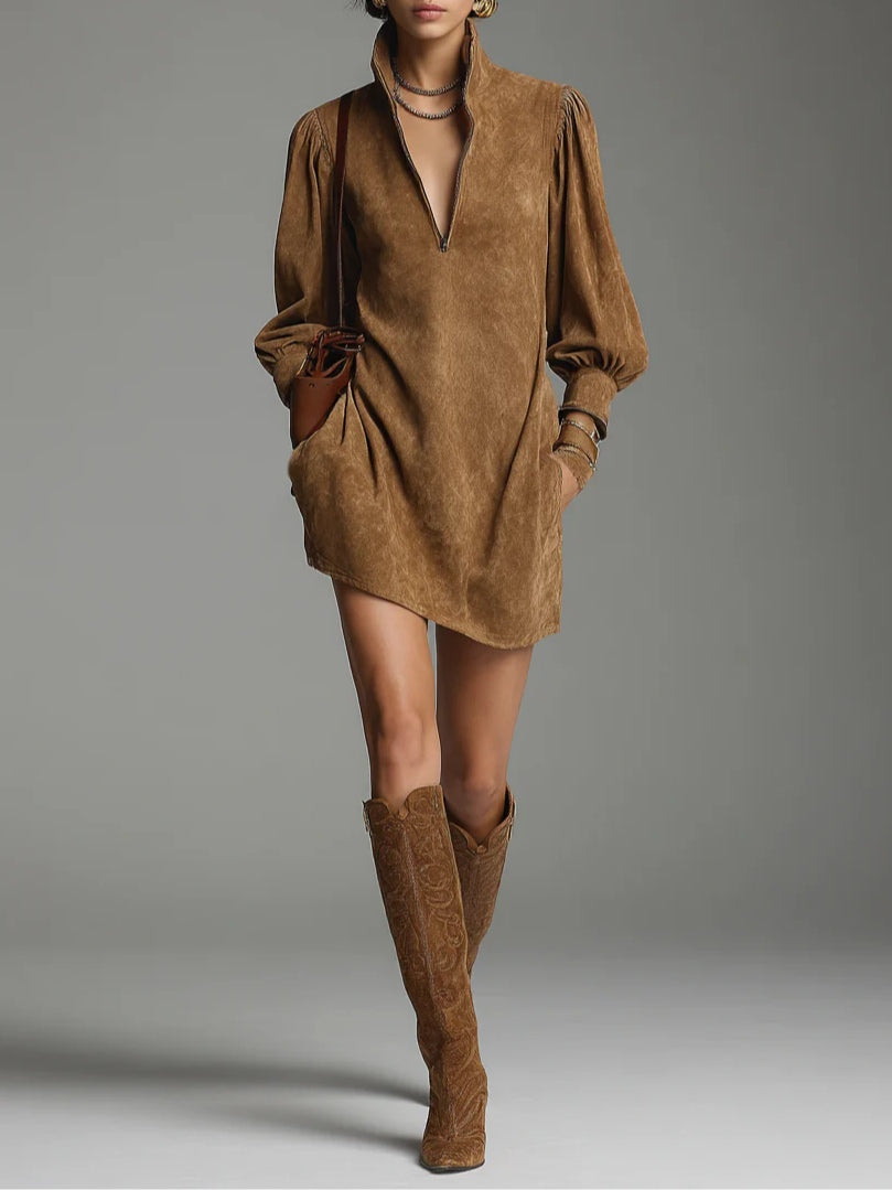 Mini Dress with Turtleneck