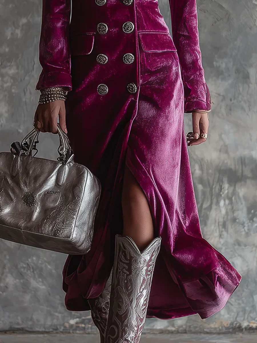 Vera | Velvet Blazer Maxi Dress