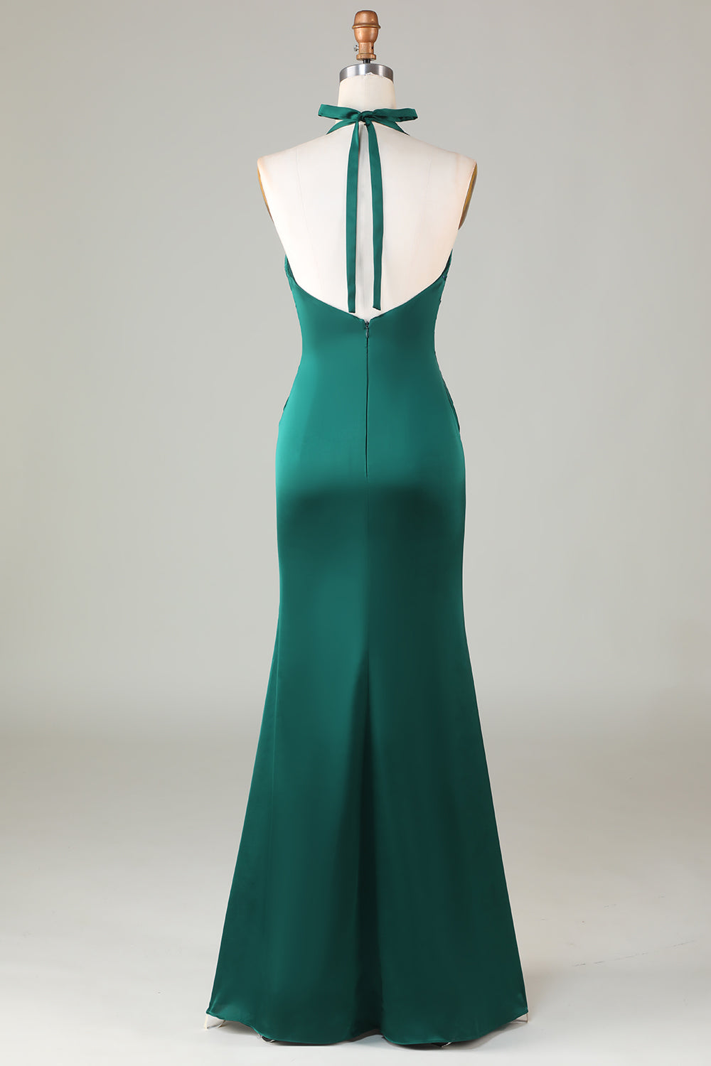 Halter Satin Bridesmaid Dress
