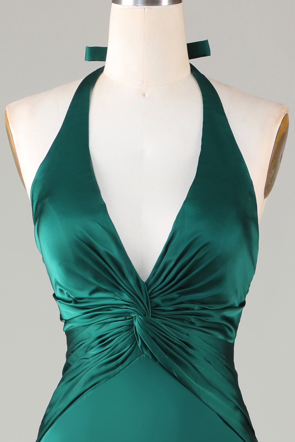 Halter Satin Bridesmaid Dress