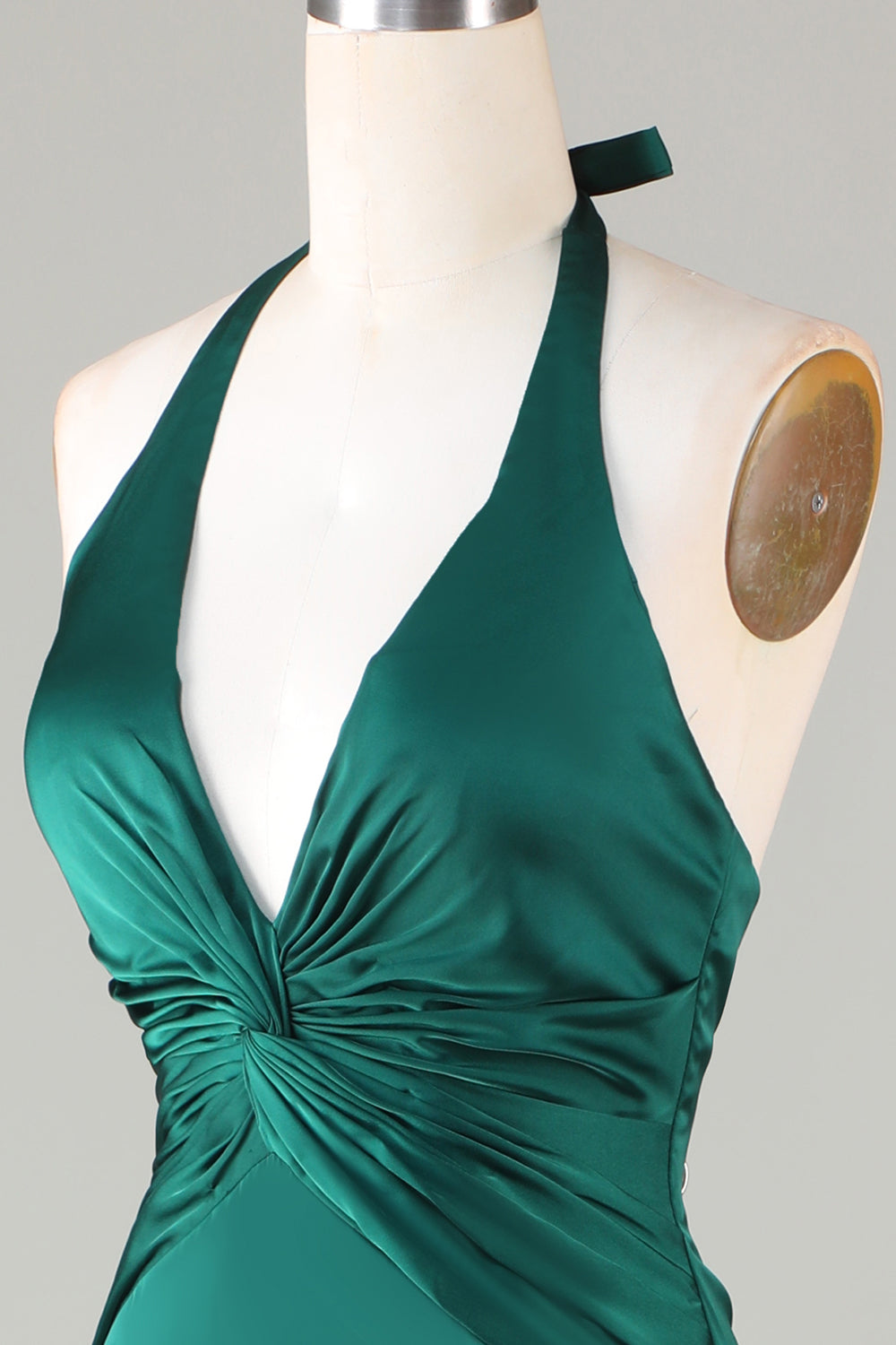 Halter Satin Bridesmaid Dress
