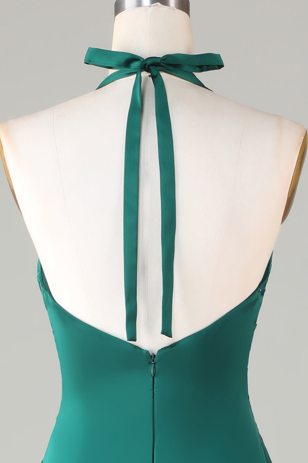 Halter Satin Bridesmaid Dress