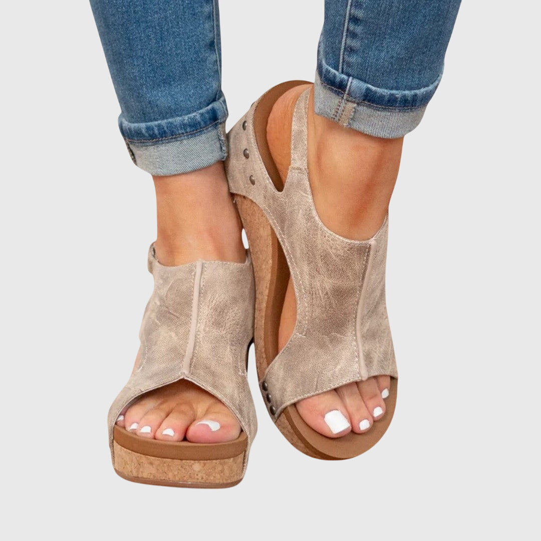 Adjustable Wedge Comfort Sandals