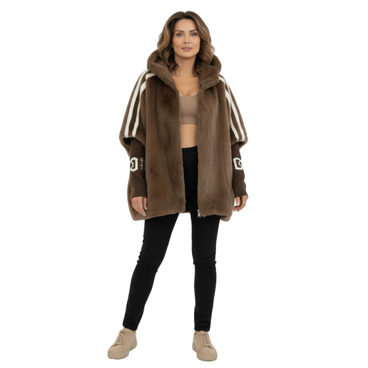 Aria | Brielle Faux Fur Hooded Jacket