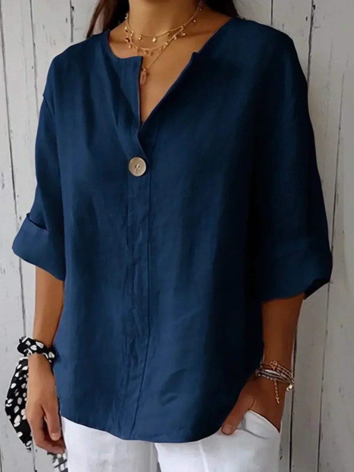 Jessalyn™ | Elegant V-Neck Blouse