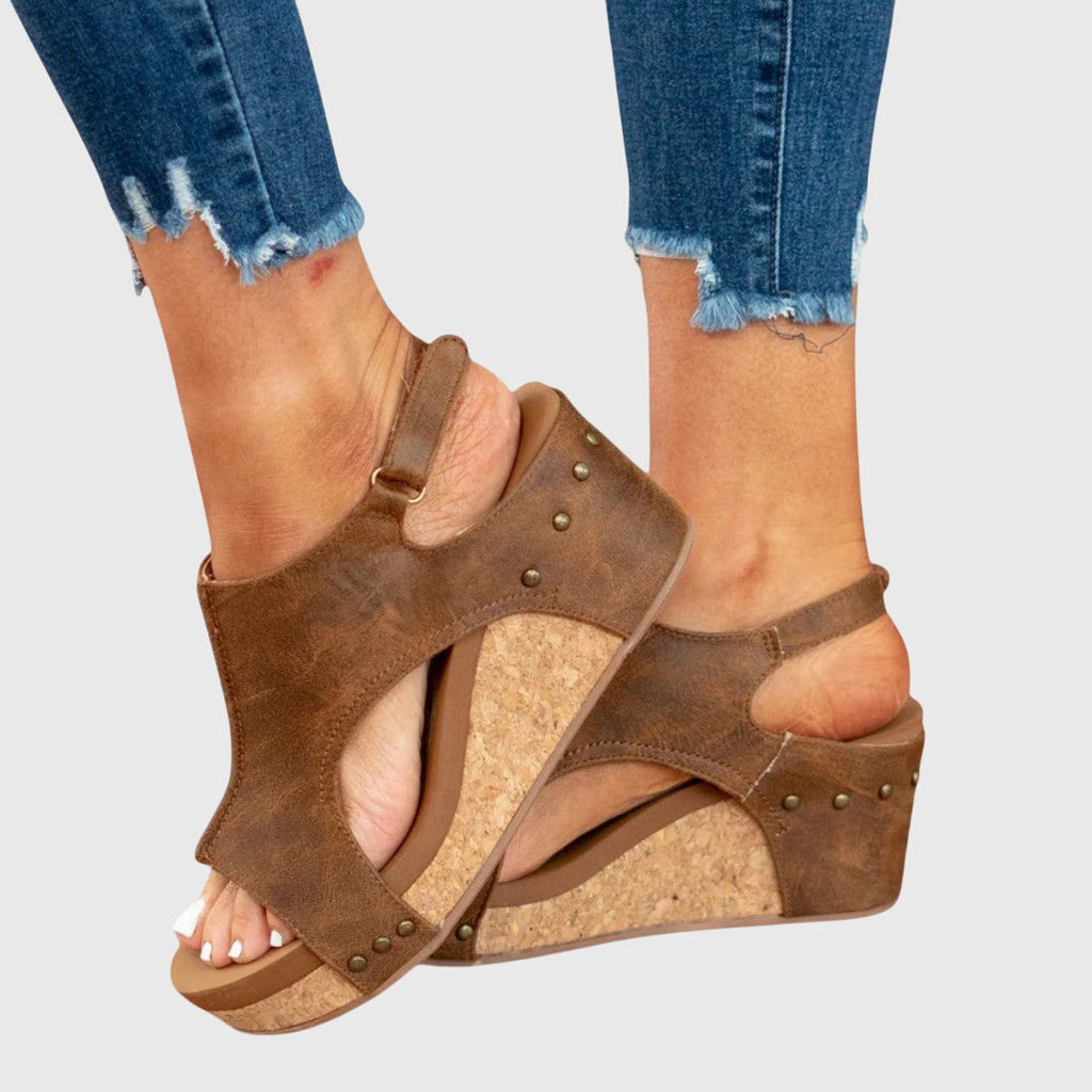 Adjustable Wedge Comfort Sandals