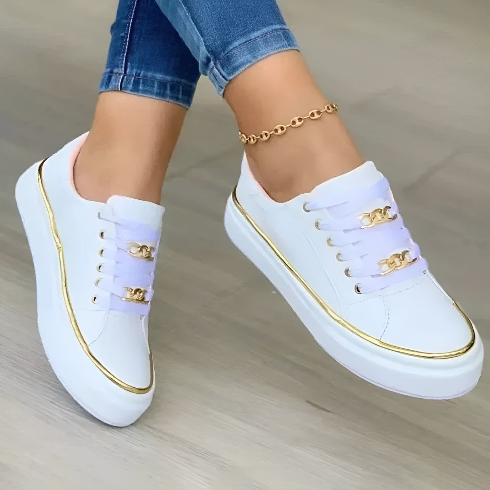 Chain Detail Comfort Sneakers