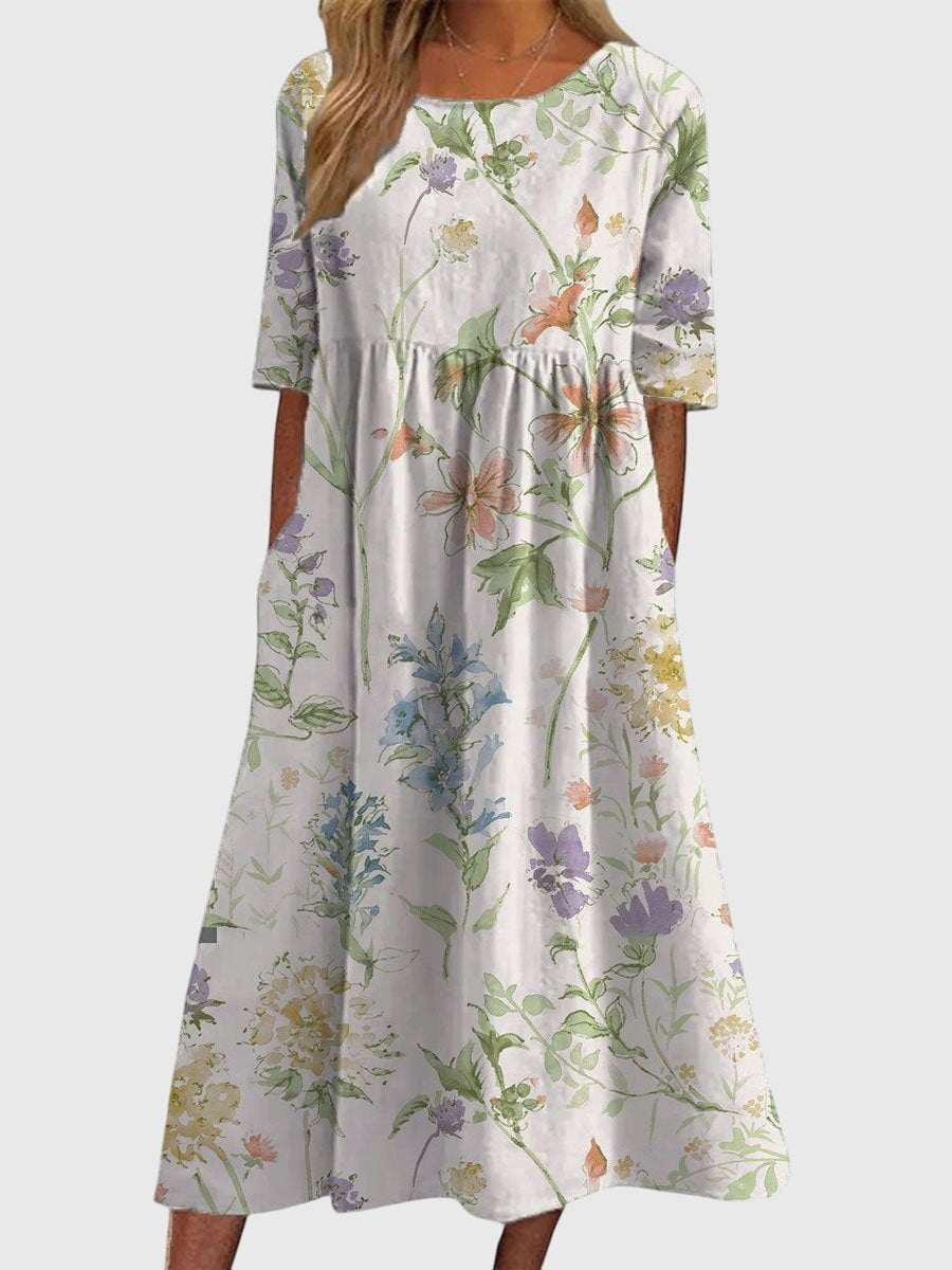 Embroidered Flowy Dress