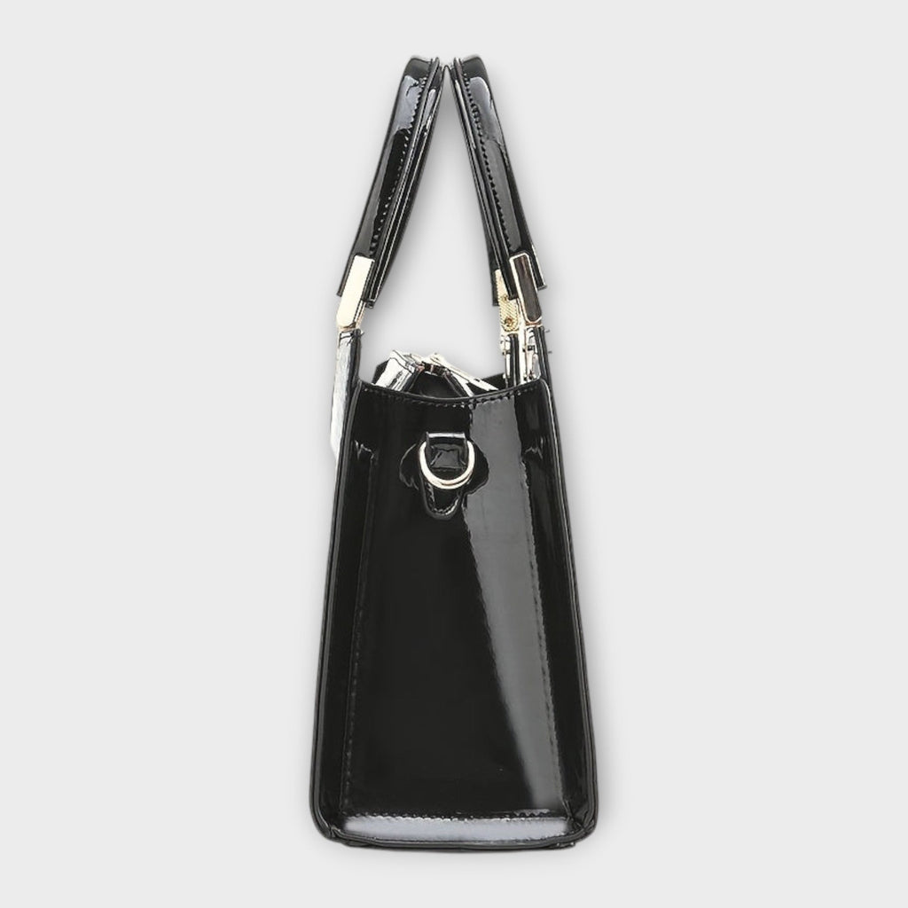 Lublanca - Glossy Crocodile Pattern Handbag