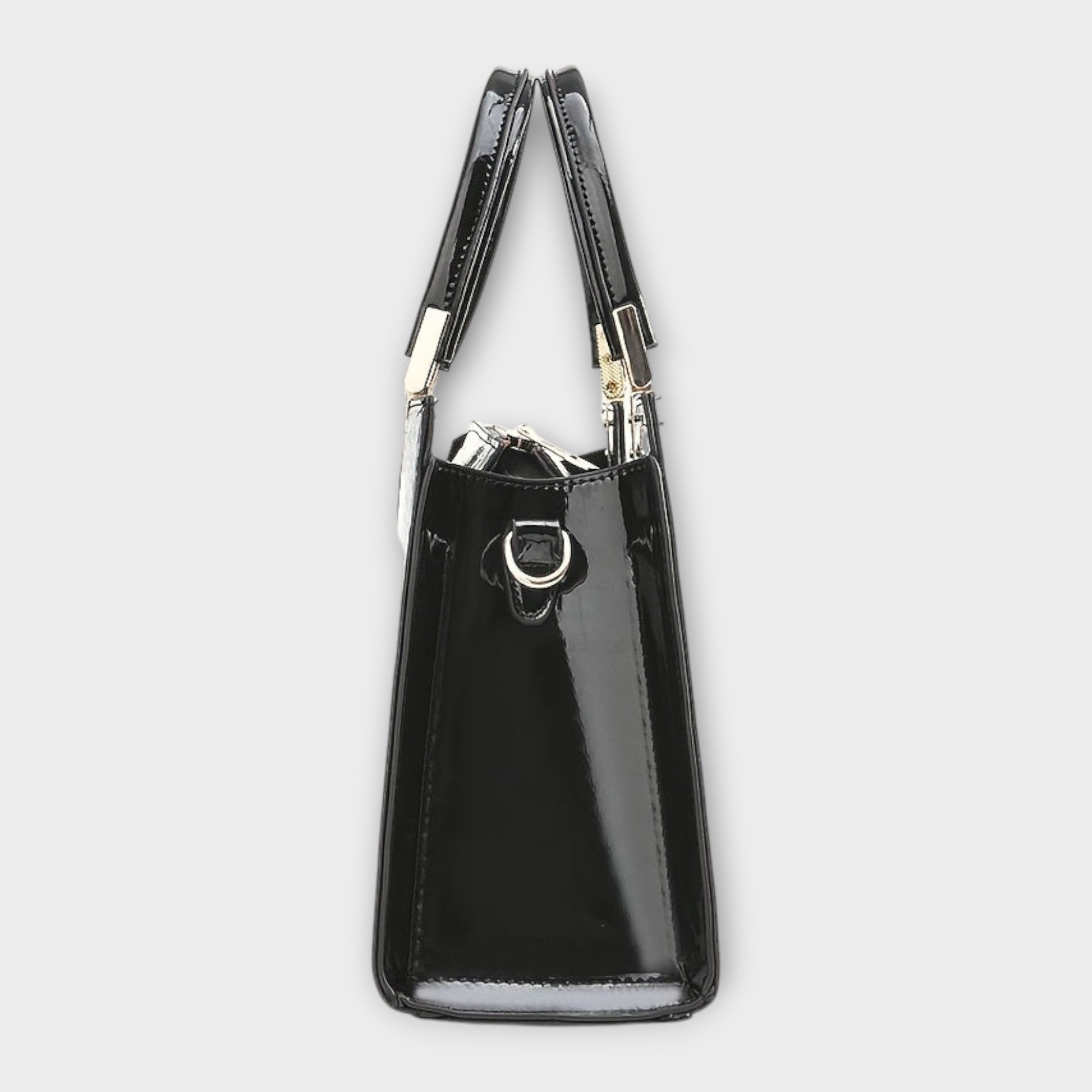 Lublanca - Glossy Crocodile Pattern Handbag