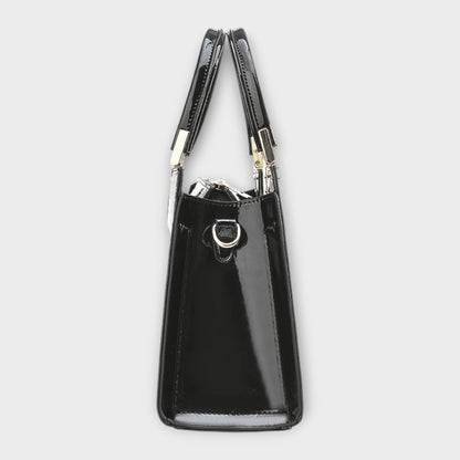Lublanca - Glossy Crocodile Pattern Handbag
