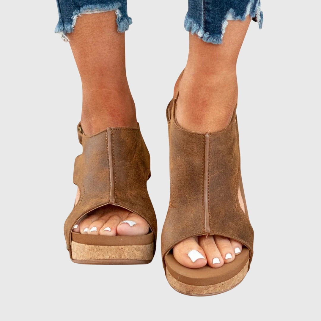 Adjustable Wedge Comfort Sandals