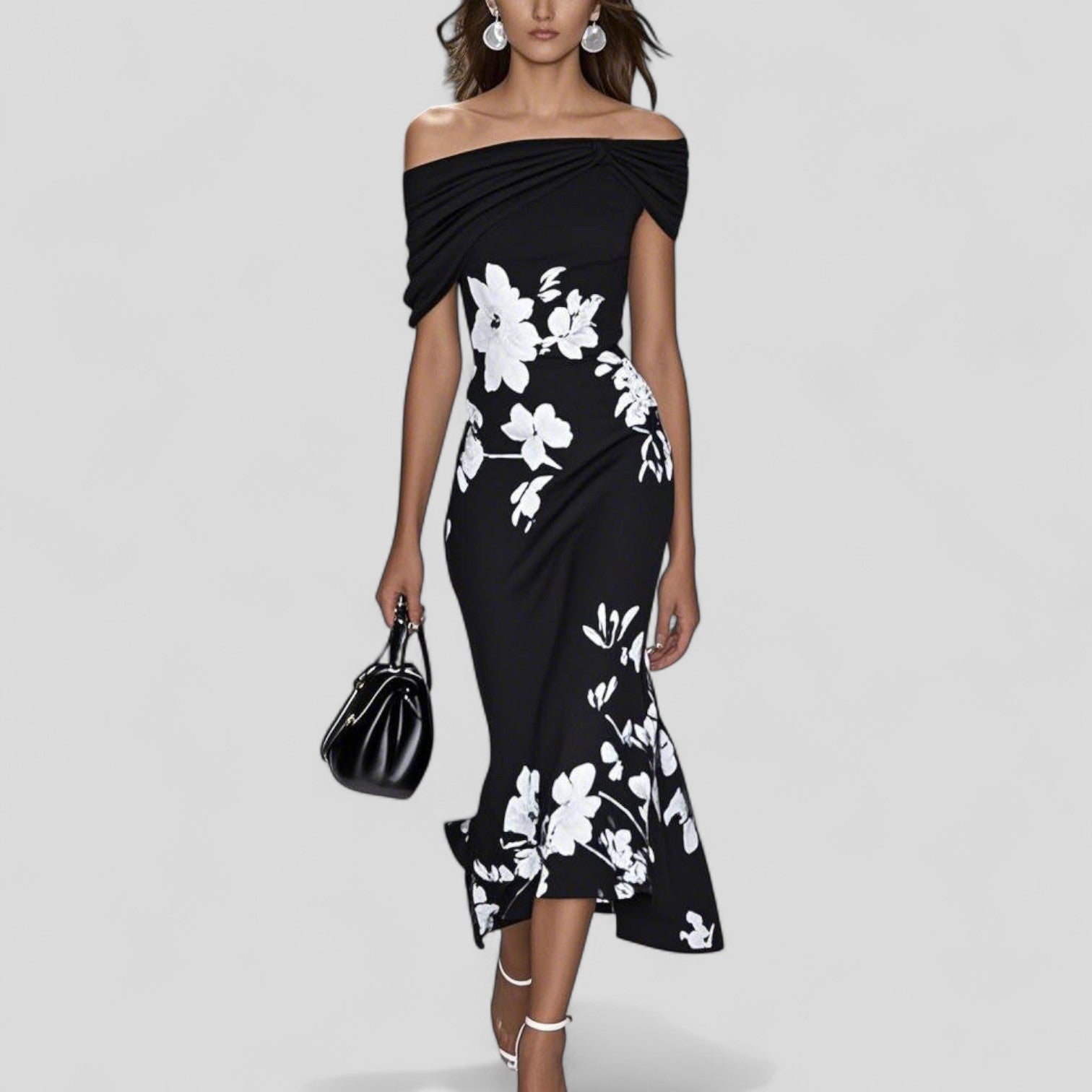 Printed Midi Dress