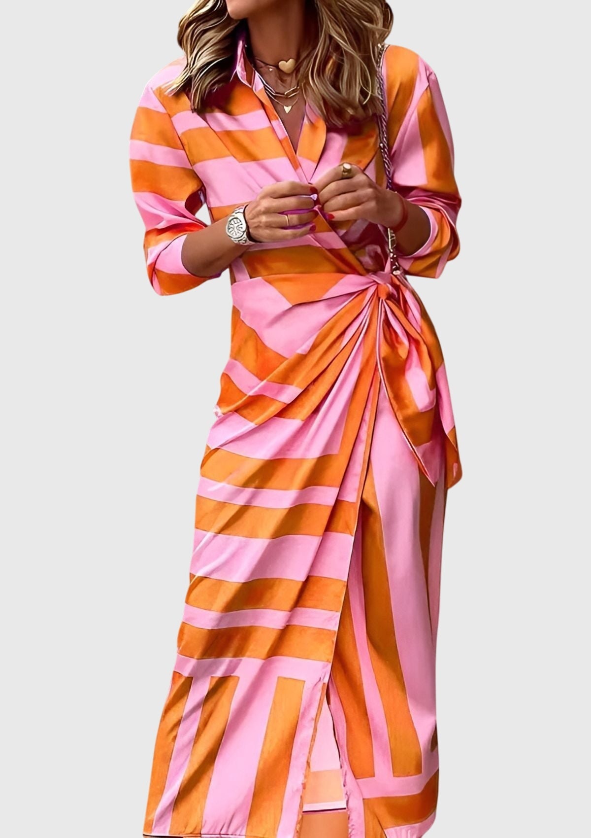 Printed Wrap Dress