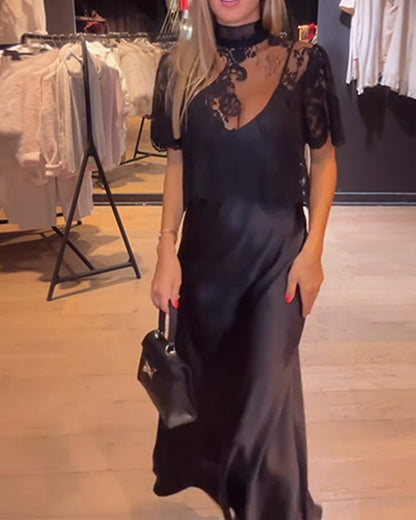 Lace Cami Maxi Dress with Blouse