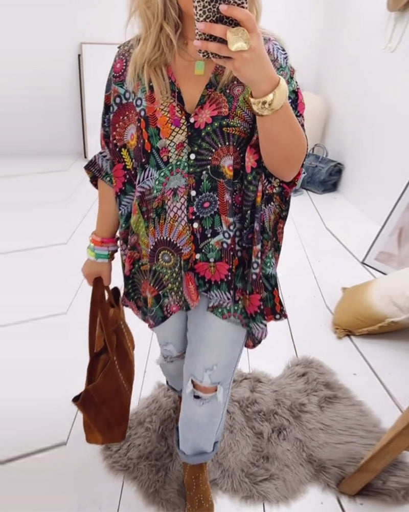 Printed Los Mode Blouse