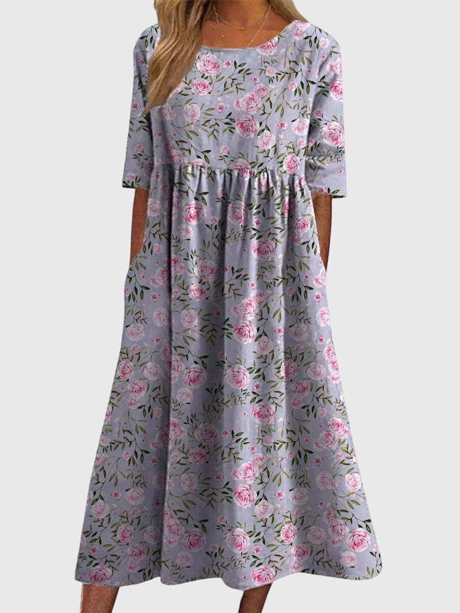 Embroidered Flowy Dress