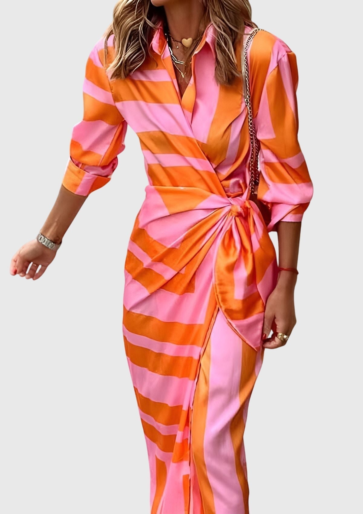Printed Wrap Dress