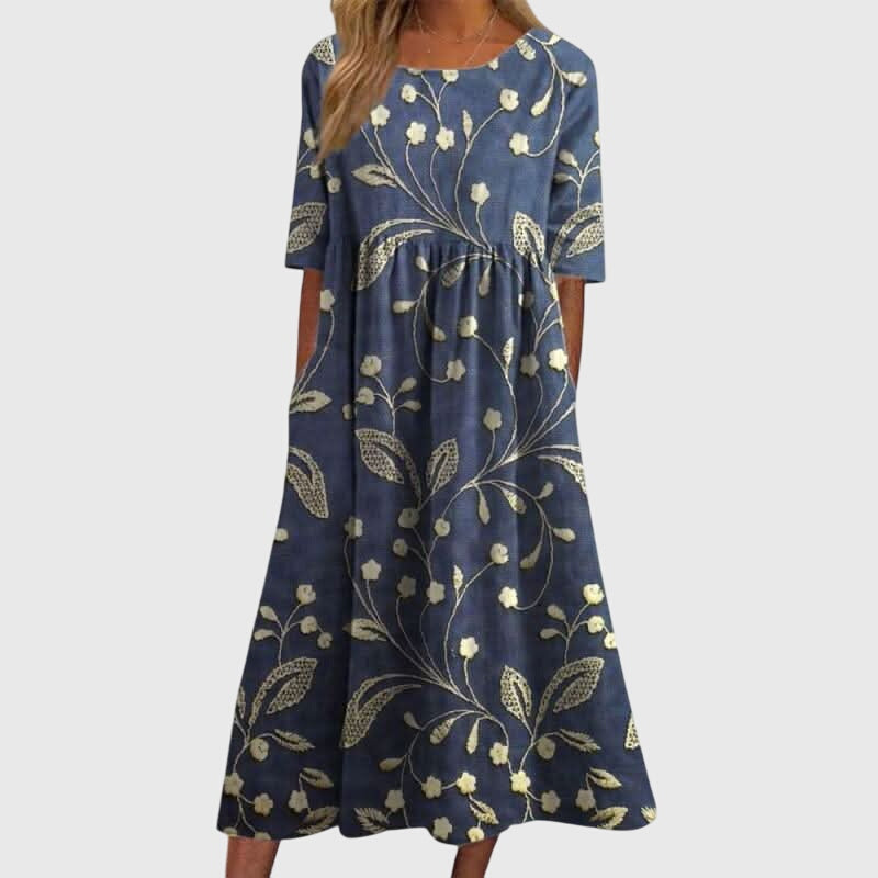 Embroidered Flowy Dress