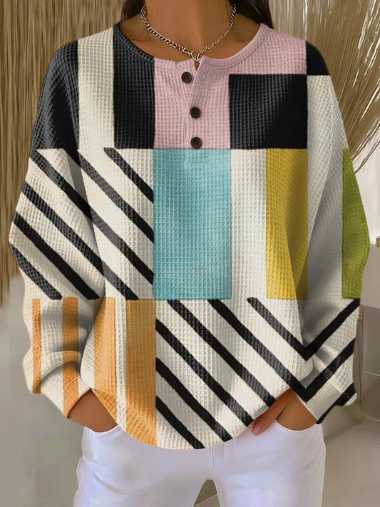 Karin | Sweater with Colorful Check Pattern