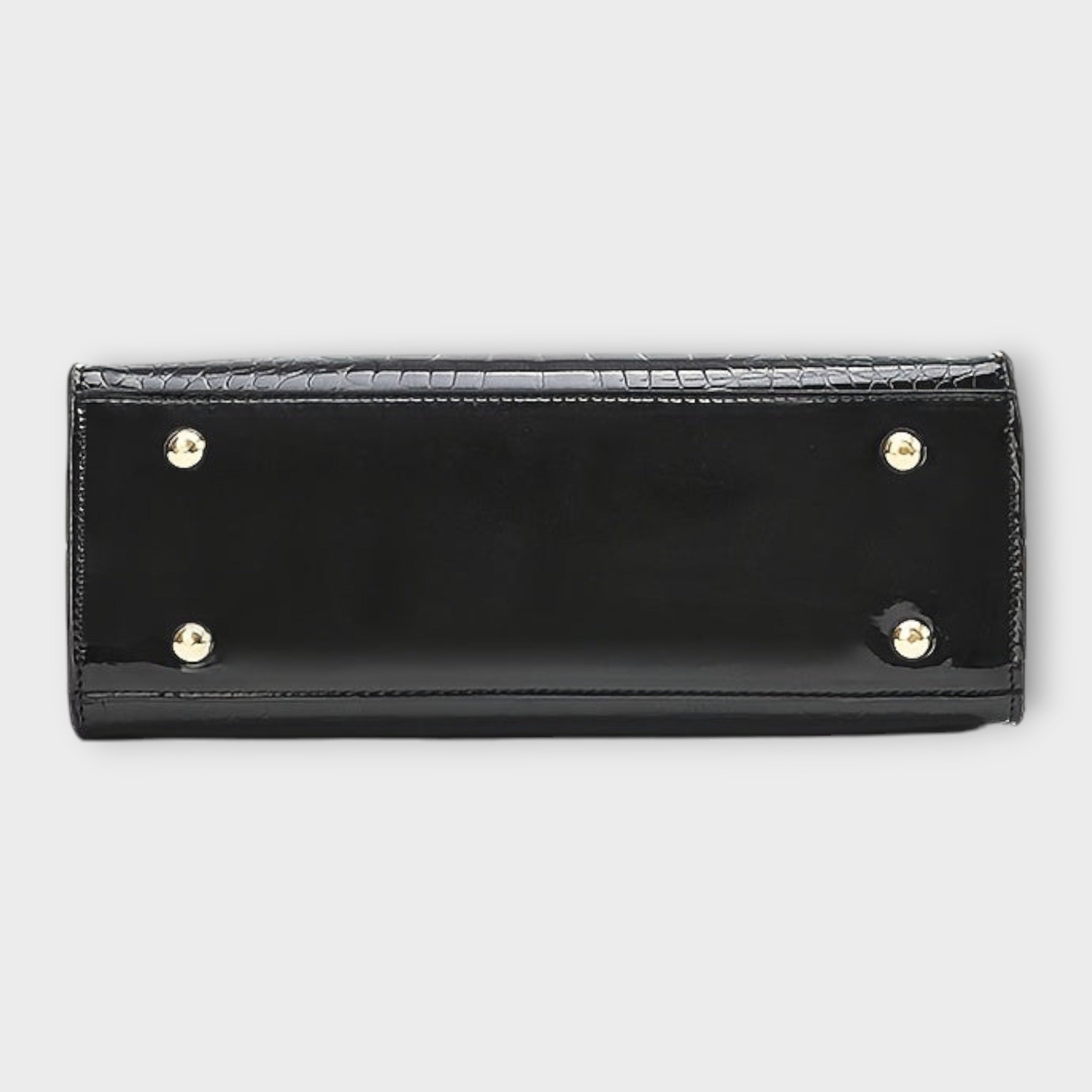 Lublanca - Glossy Crocodile Pattern Handbag