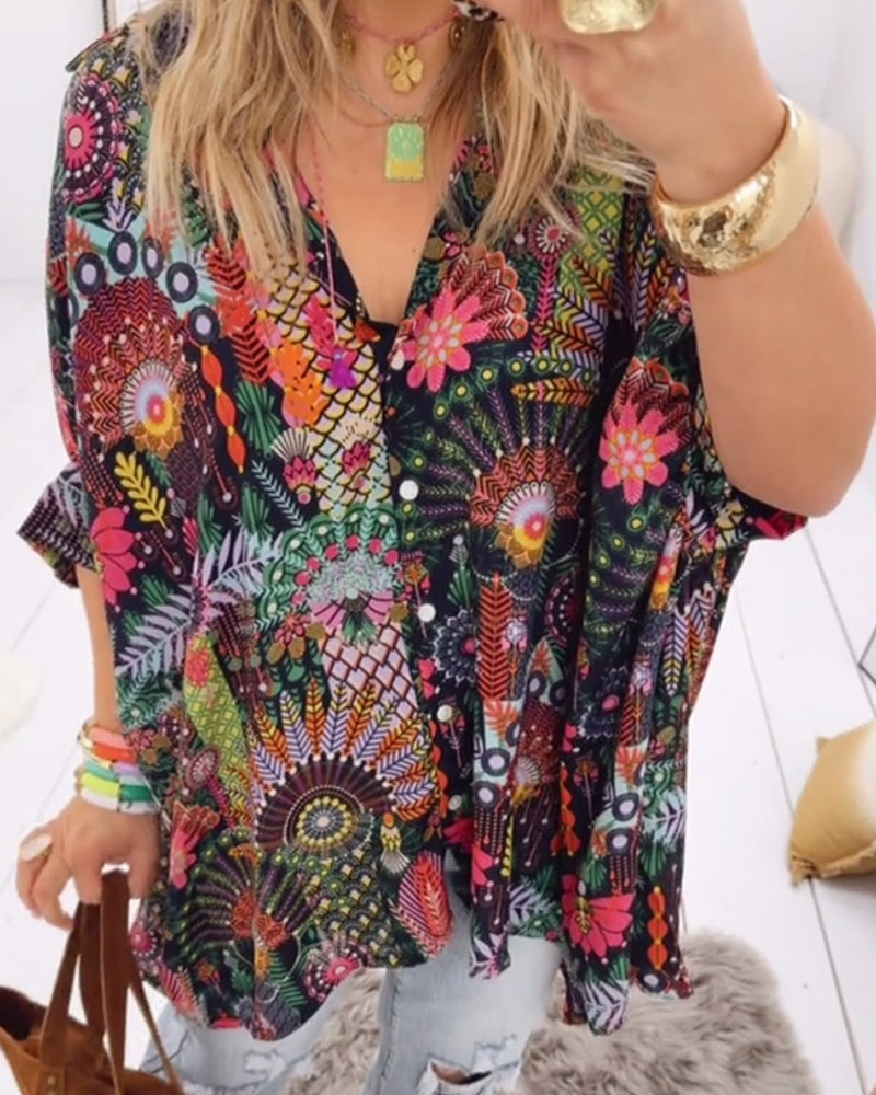 Printed Los Mode Blouse