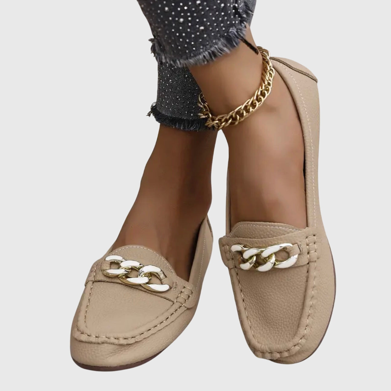 Gold Chain Comfort Loafers