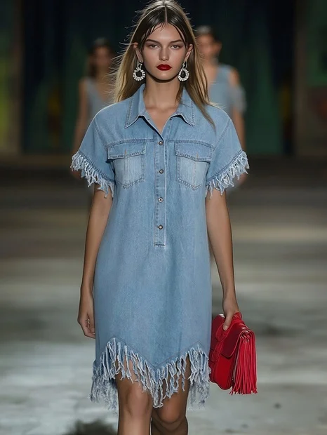 Women’s Denim Shirt Mini Dress