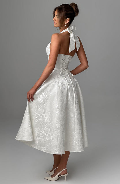 Ara | Midi Dress with Halter Neckline