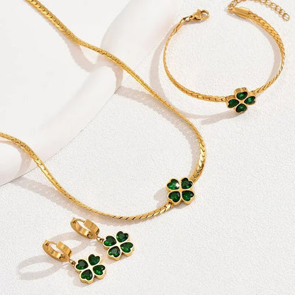 Four Leaf Clover Jewellery Set