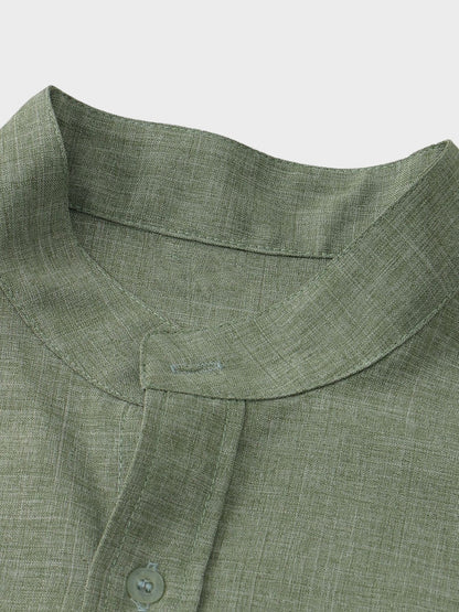 Linen Textured Short Sleeve Shirt