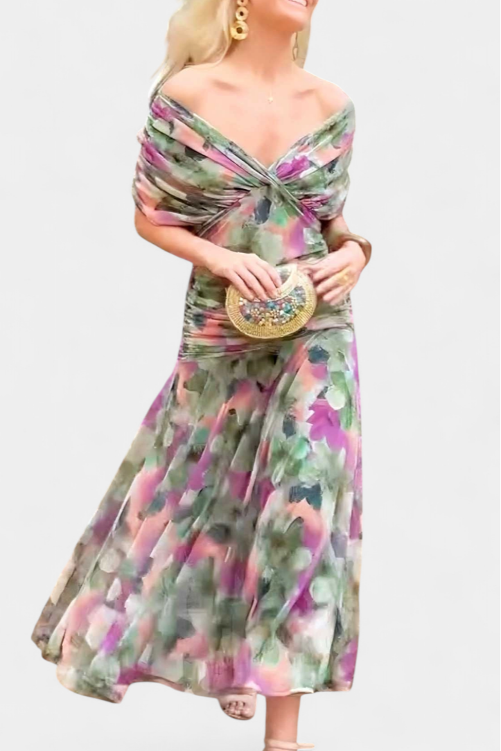Floral V-Neck Maxi Dress