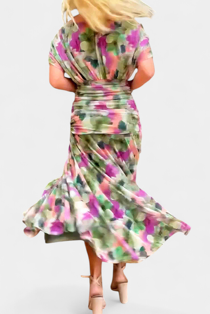 Floral V-Neck Maxi Dress