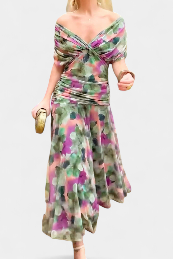 Floral V-Neck Maxi Dress
