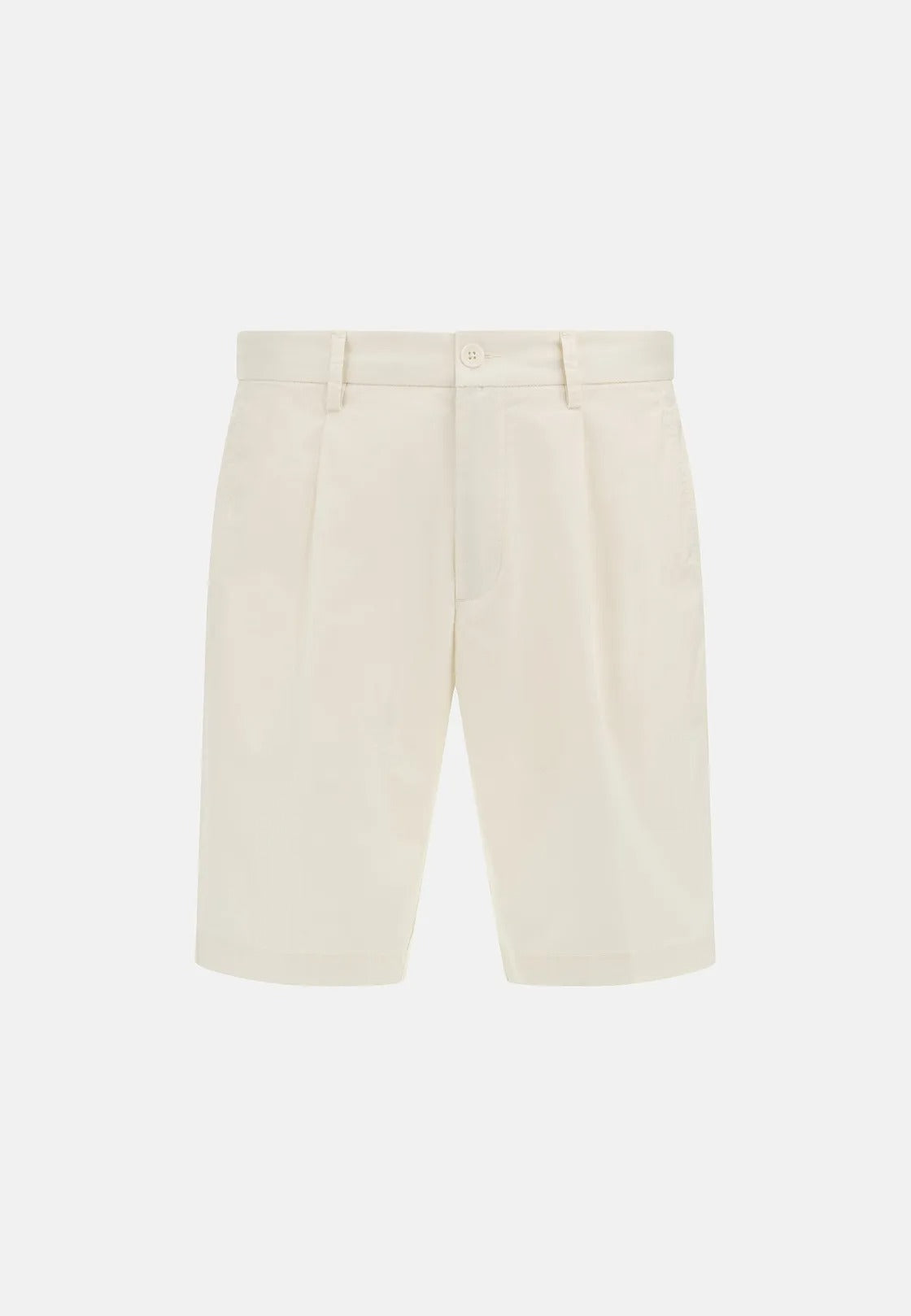 Tailored Pleated Chino Shorts - Light Blue