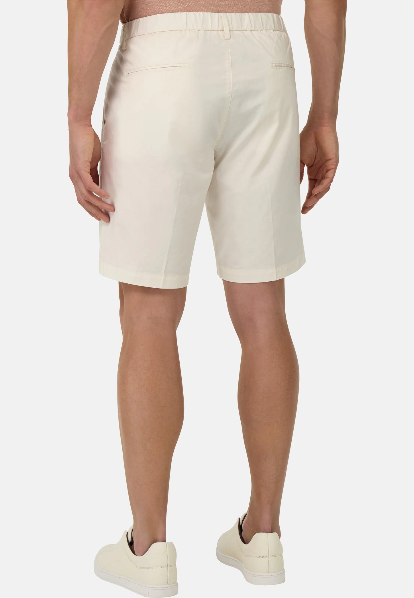Tailored Pleated Chino Shorts - Light Blue